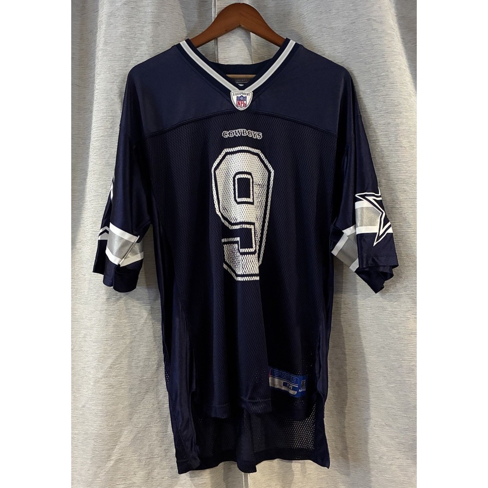 Tony Romo 9 Dallas Cowboys NFL Reebok Blue Home Jersey Mens Medium 7000A 07